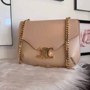 Elegant Beige Designer Shoulder Bag